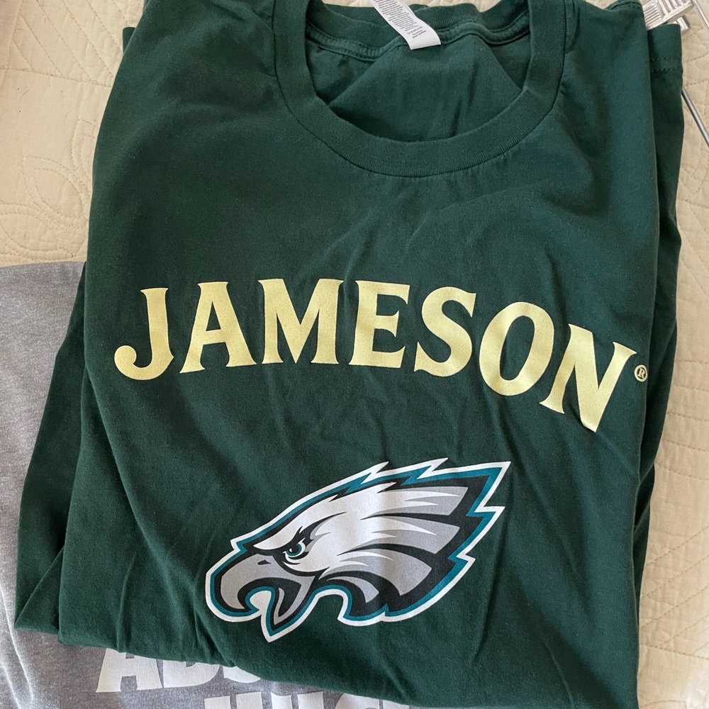 Jameson Eagles T Shirt Jameson Irish Whiskey Philadelphia Eagles Green Top NFL